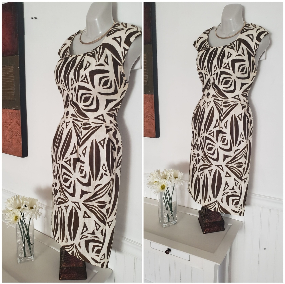 Beige and Brown dress